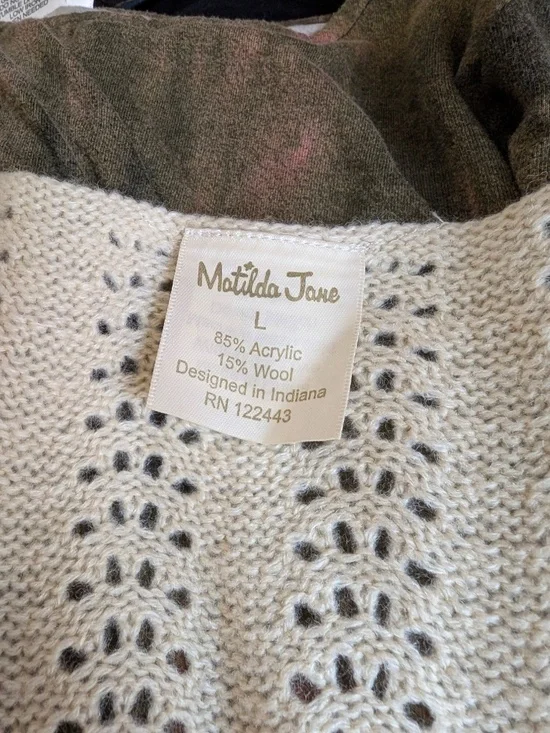 Matilda Jane Knit Tank Top Sleeveless Size Large Beige - Picture 3 of 12